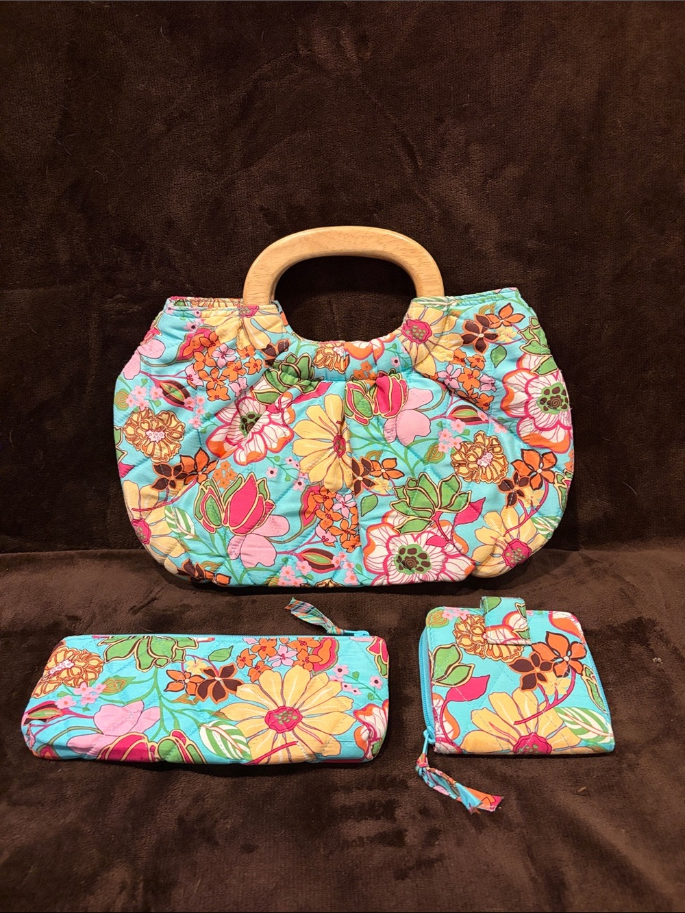 Vintage Vera Bradley Tropical Silk Limited Edition Kelly quilted handbag